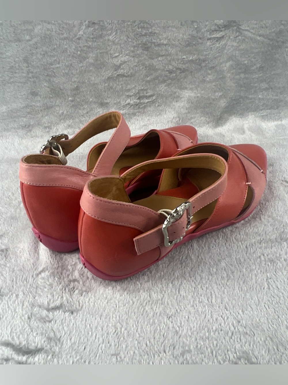John Fluevog Passion Heels Mary Jane Point Toe Buckle Strap Shoes Womens 9 Pink - Picture 6 of 12